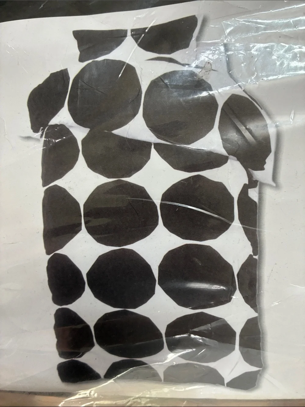 NIB Marimekko Kievt Black and White Polka Dot Duvet Cover and Shams (pair)